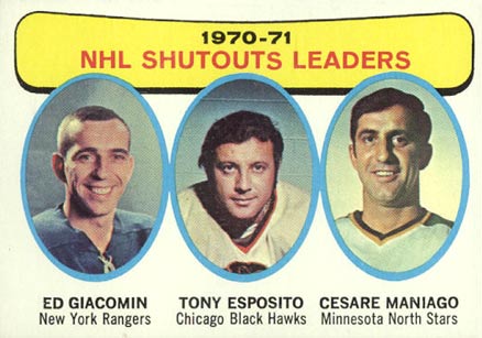 1971 Topps NHL Shutout Leaders #5 Hockey Card