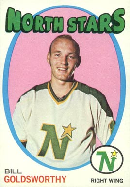 1971 Topps Bill Goldsworthy #55 Hockey Card