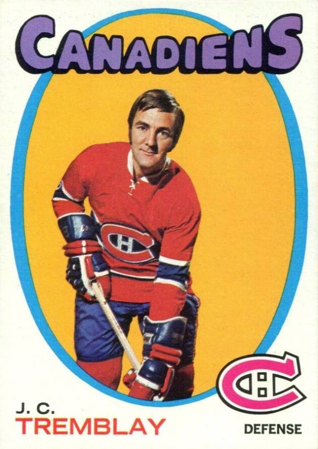 1971 Topps J.C. Tremblay #130 Hockey Card