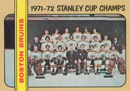 1972 O-Pee-Chee Stanley Cup Winner Bruins Team #276 Hockey Card