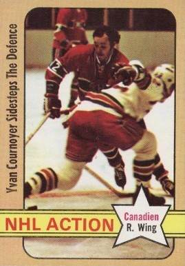 1972 O-Pee-Chee Yvan Cournoyer #44 Hockey Card