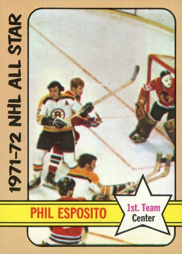 1977 Topps Regular (Hockey) Card# 55 Phil Esposito of the New York