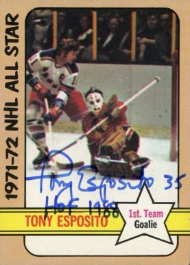 1972 Topps Tony Esposito #121 Hockey Card