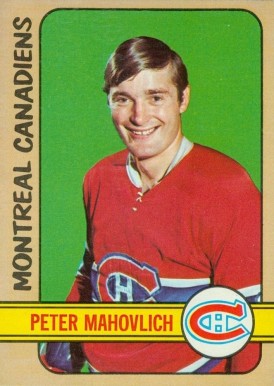 1972 Topps Peter Mahovlich #42 Hockey Card