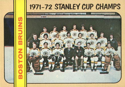 1972 Topps Boston Bruins #1 Hockey Card