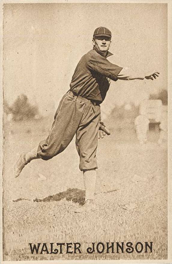 1910 Sepia Postcards Walter Johnson # Baseball Card