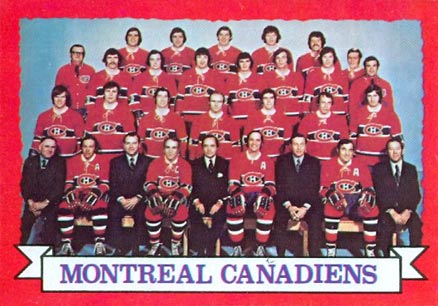 1973 O-Pee-Chee Canadiens Team #100 Hockey Card
