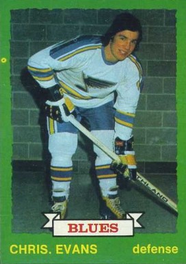 1973 O-Pee-Chee Chris Evans #208 Hockey Card