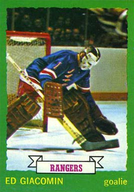 1973 O-Pee-Chee Ed Giacomin #160 Hockey Card