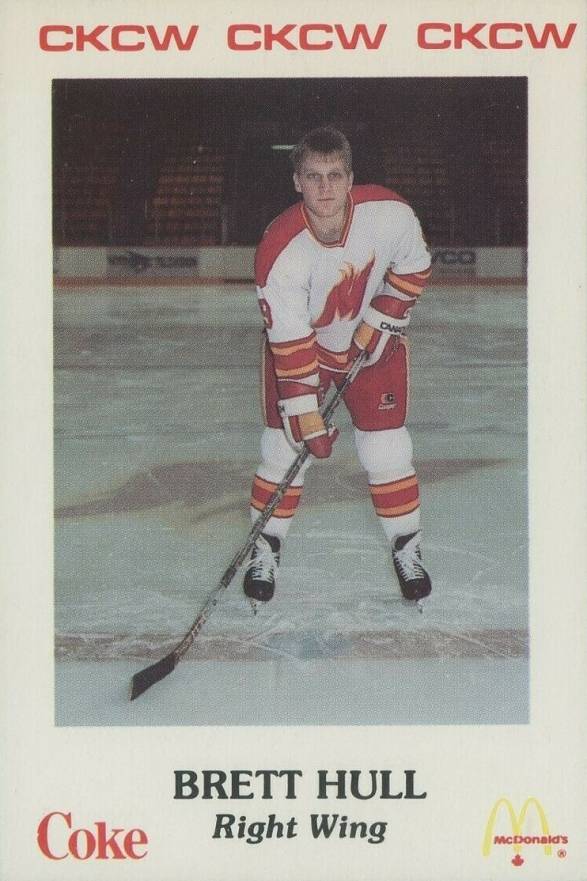 1986 Moncton Golden Flames Brett Hull #20 Hockey Card