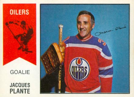 1974 O-Pee-Chee WHA Jacques Plante #64 Hockey Card