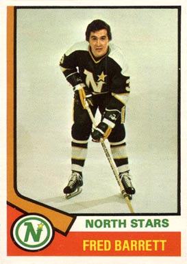 1974 O-Pee-Chee Fred Barrett #234 Hockey Card