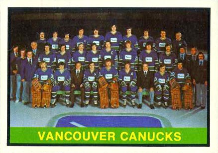 1974 O-Pee-Chee Vancouver Canucks Team #322 Hockey Card
