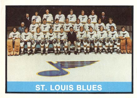 1975-76 Pocket Schedule cover  St louis blues hockey, Stag beer