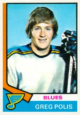 1974 O-Pee-Chee Greg Polis #164 Hockey Card