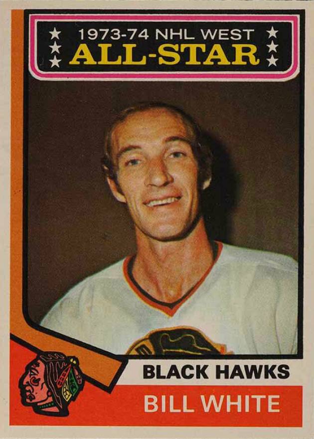 1974 O-Pee-Chee Bill White #136 Hockey Card