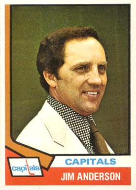1974 O-Pee-Chee Jim Anderson #118 Hockey Card