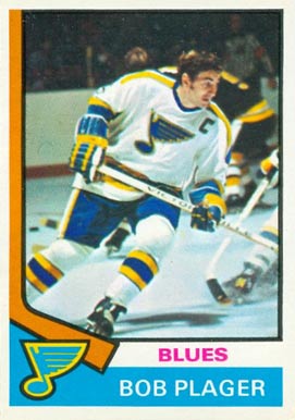 1972 #5 Bob PLager St.Louis Blues Hockey Card