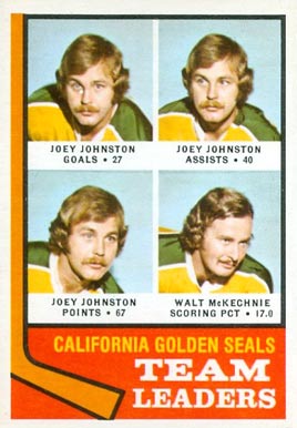 1974 O-Pee-Chee Golden Seals Leaders #56 Hockey Card