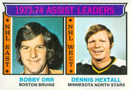 1974 O-Pee-Chee Assists Leaders #2 Hockey Card