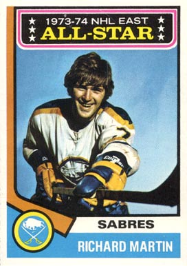 1974 Topps Richard Martin #127 Hockey Card