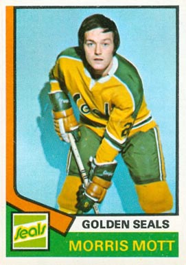 1974 Topps Morris Mott #48 Hockey Card