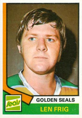 1974 Topps Len Frig #242 Hockey Card
