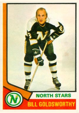 1974 Topps Bill Goldsworthy #220 Hockey Card