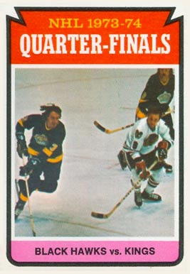 1974 Topps Quarters Black Hawks vs. Kings #212 Hockey Card