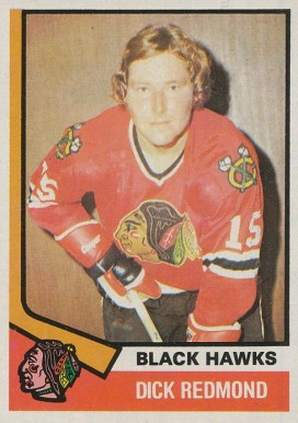 1974 Topps Dick Redmond #186 Hockey Card
