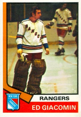 1974 Topps Ed Giacomin #160 Hockey Card