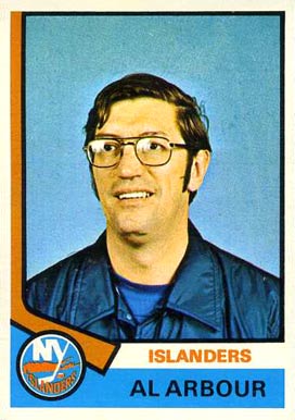 1974 Topps Al Arbour #91 Hockey Card