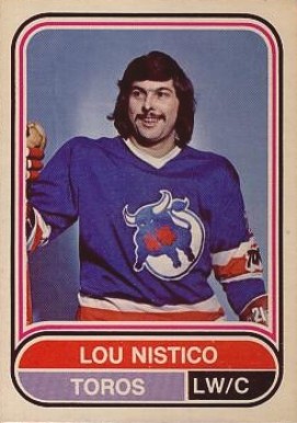 1975 O-Pee-Chee WHA Lou Nistico #13 Hockey Card