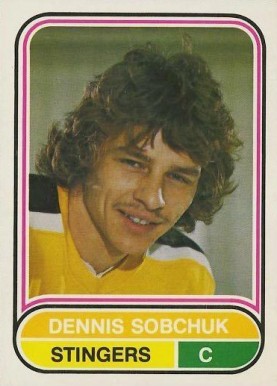 1975 O-Pee-Chee WHA Dennis Sobchuk #115 Hockey Card