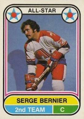 1975 O-Pee-Chee WHA Serge Bernier #70 Hockey Card