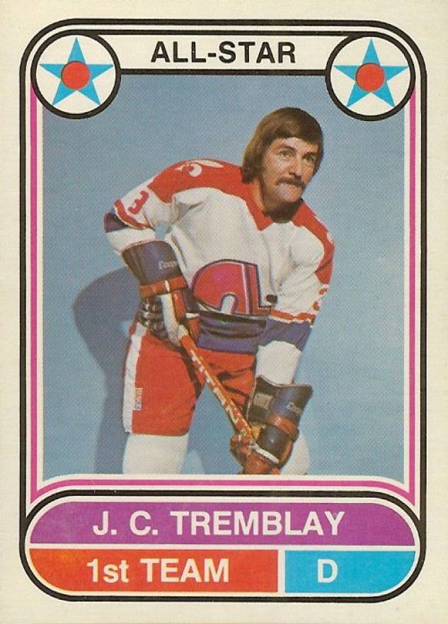 1975 O-Pee-Chee WHA J.C. Tremblay #62 Hockey Card
