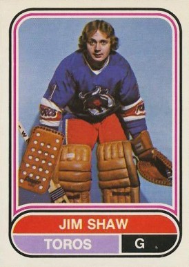 1975 O-Pee-Chee WHA Jim Shaw #55 Hockey Card