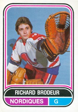 1975 O-Pee-Chee WHA Richard Brodeur #44 Hockey Card