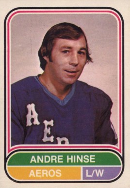 1975 O-Pee-Chee WHA Andre Hinse #35 Hockey Card