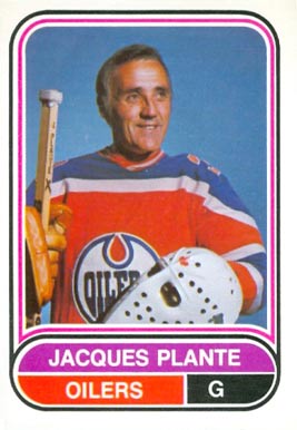 1975 O-Pee-Chee WHA Jacques Plante #34 Hockey Card