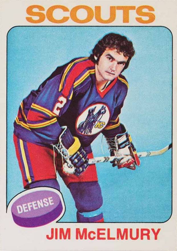 1975 O-Pee-Chee Jim Mcelmury #14 Hockey Card