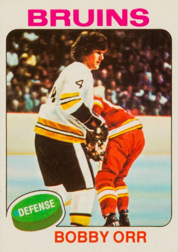 1975 O-Pee-Chee Bobby Orr #100 Hockey Card