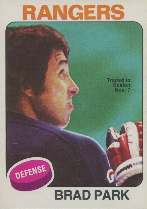 1975 O-Pee-Chee Brad Park #260 Hockey Card