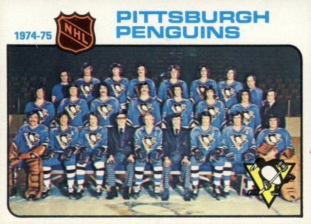 1975 Topps Pittsburgh Penguins Team #93 Hockey Card