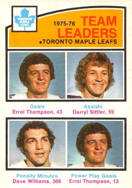 1976 O-Pee-Chee Maple Leafs Leaders #394 Hockey Card