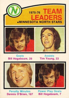 1976 O-Pee-Chee North Stars Team Leaders #387 Hockey Card