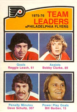 1976 O-Pee-Chee Flyers Leaders #391 Hockey Card