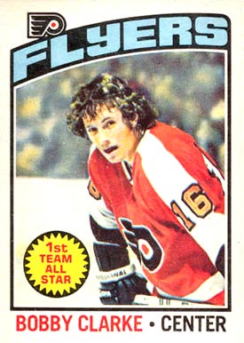 1976 O-Pee-Chee Bobby Clarke #70 Hockey Card
