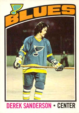 1976 O-Pee-Chee Derek Sanderson #20 Hockey Card