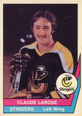1977 O-Pee-Chee WHA Claude Larose #43 Hockey Card